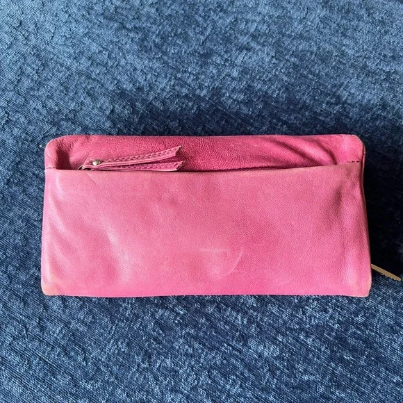 Junior Drake Pink Leather Zip Around Wallet Butter Soft Foldout Organizer - Picture 4 of 16